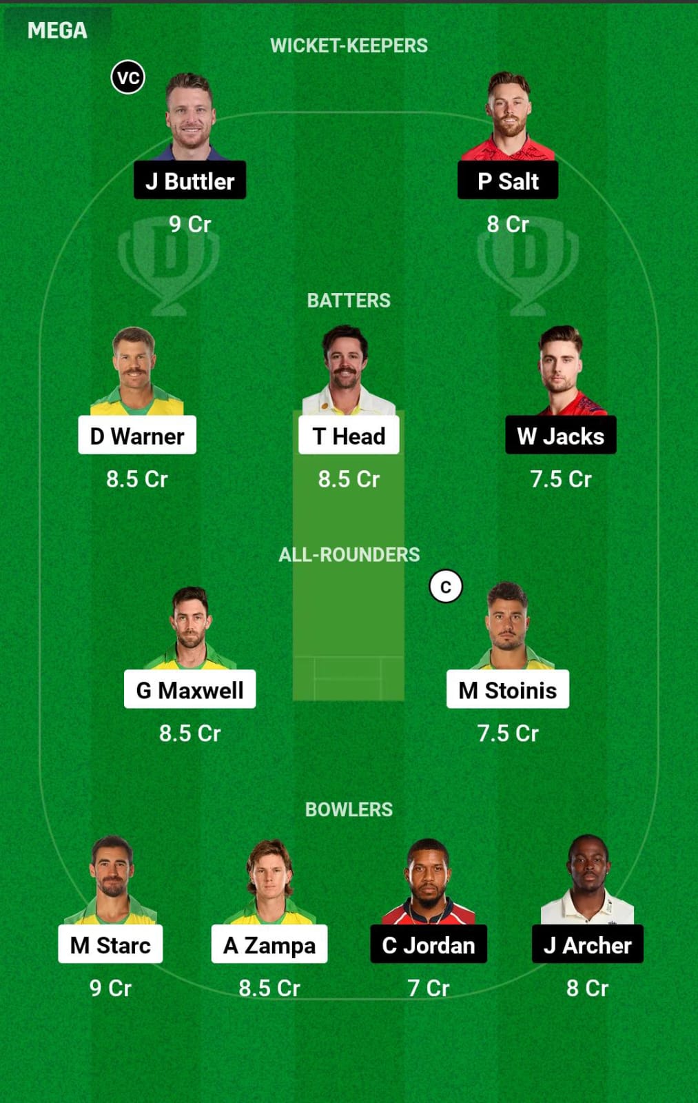 AUS vs ENG WC Dream11 Prediction
