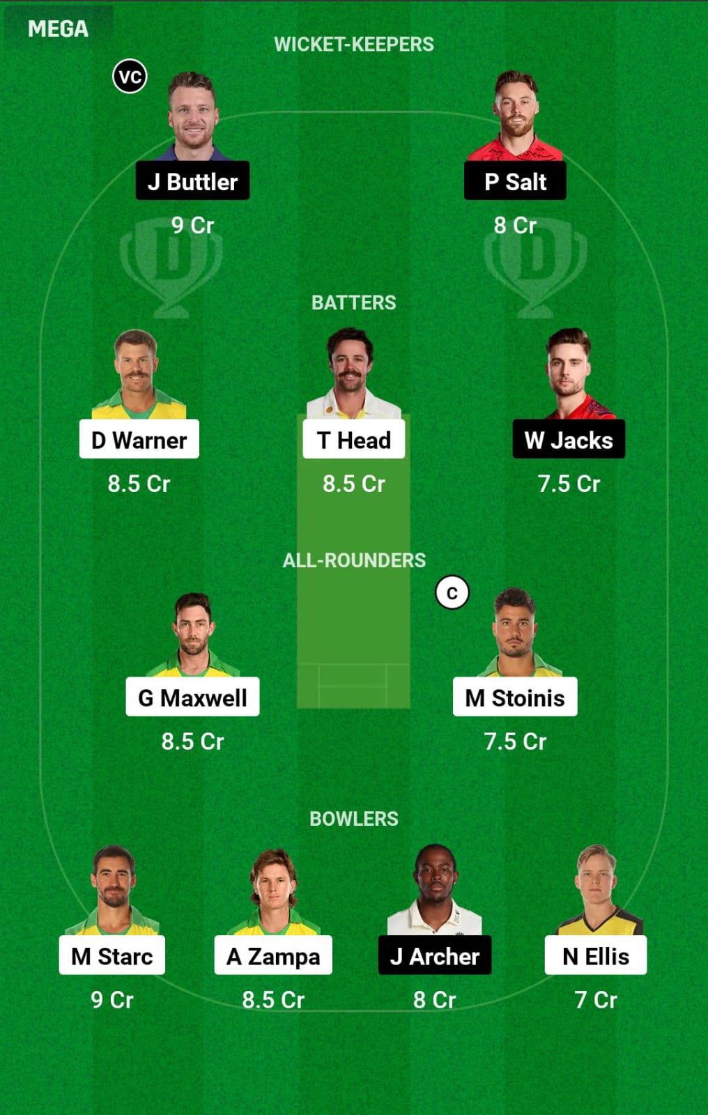 AUS vs ENG WC Dream11 Prediction
