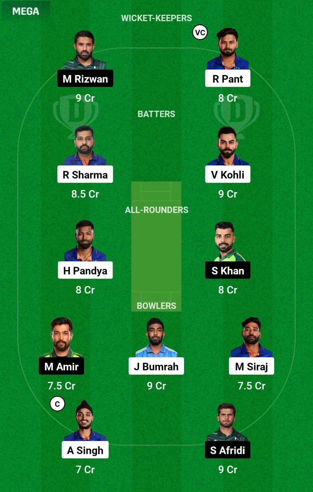 IND vs PAK WC Dream11 Prediction