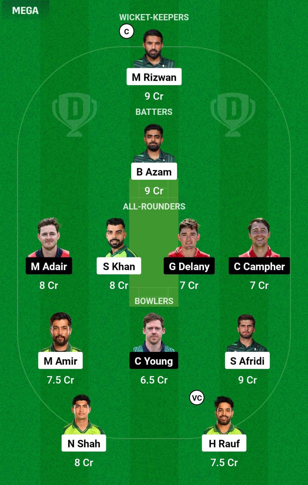 PAK vs IRE T20 WC Dream11 Prediction
