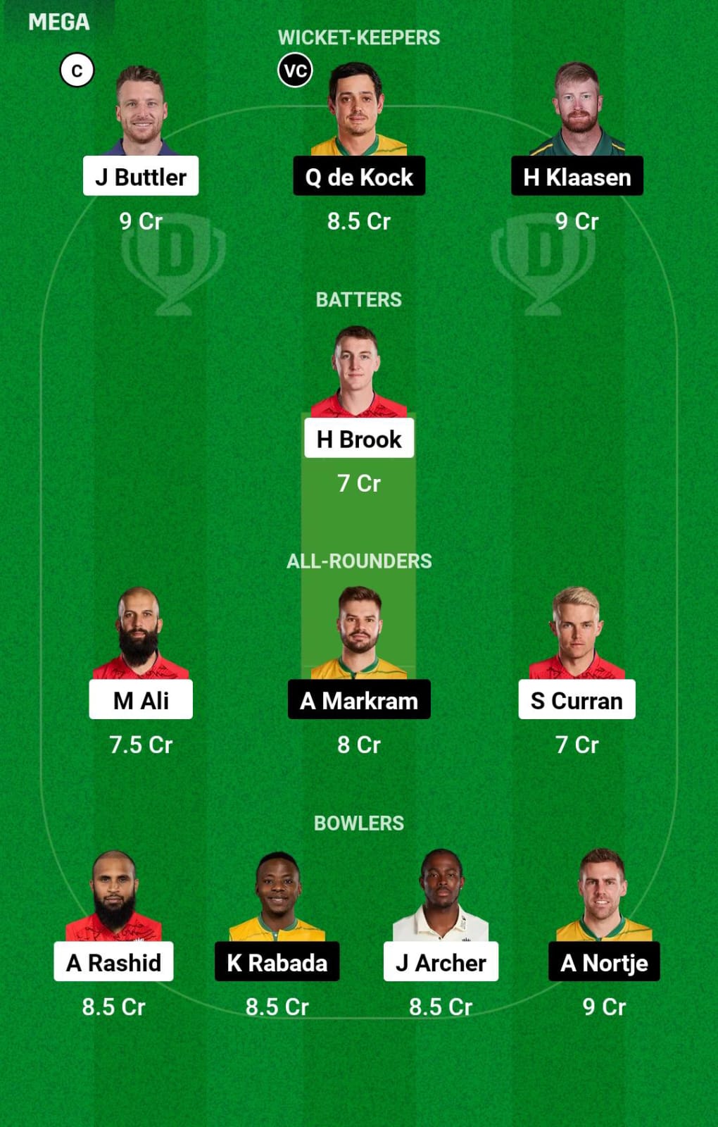 ENG vs SA WC Dream11 Prediction
