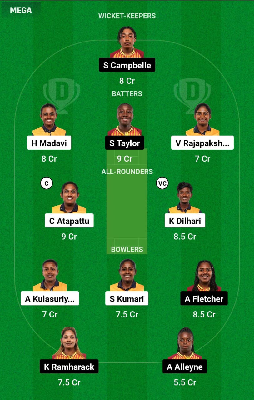 SL-W vs WI-W 3rd ODI Dream11 Prediction
