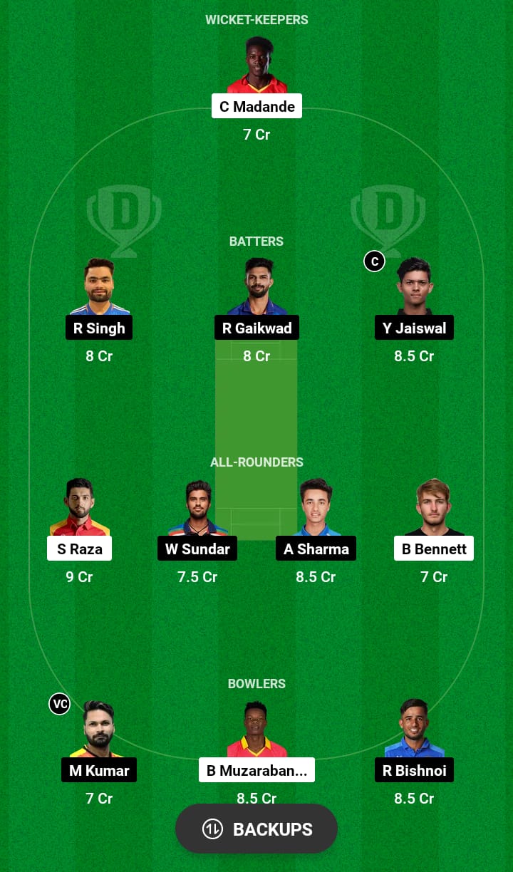 ZIM vs IND Dream11 Prediction 