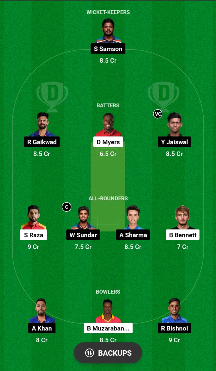 ZIM vs IND Dream11 Prediction