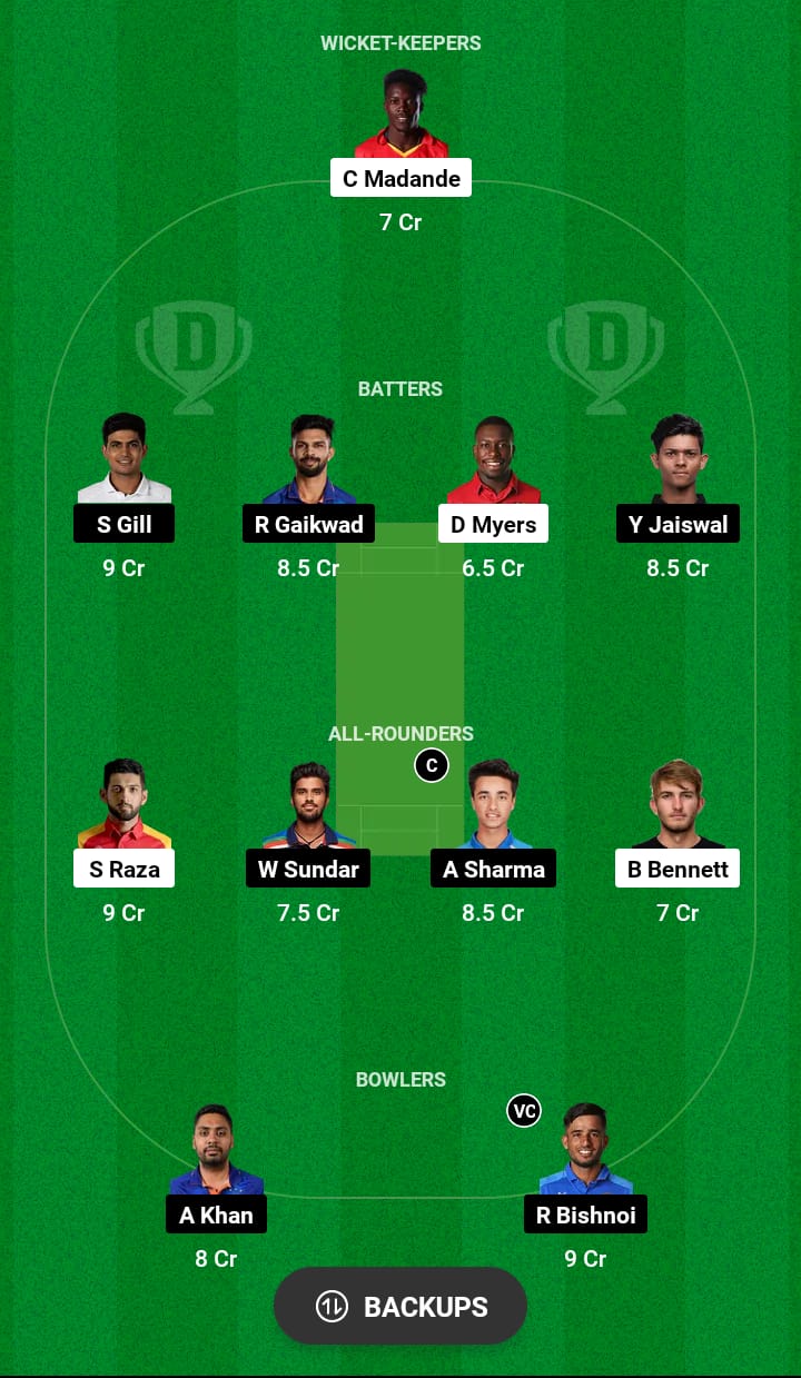 ZIM vs IND Dream11 Prediction