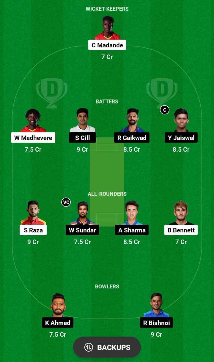 ZIM vs IND Dream11 Prediction