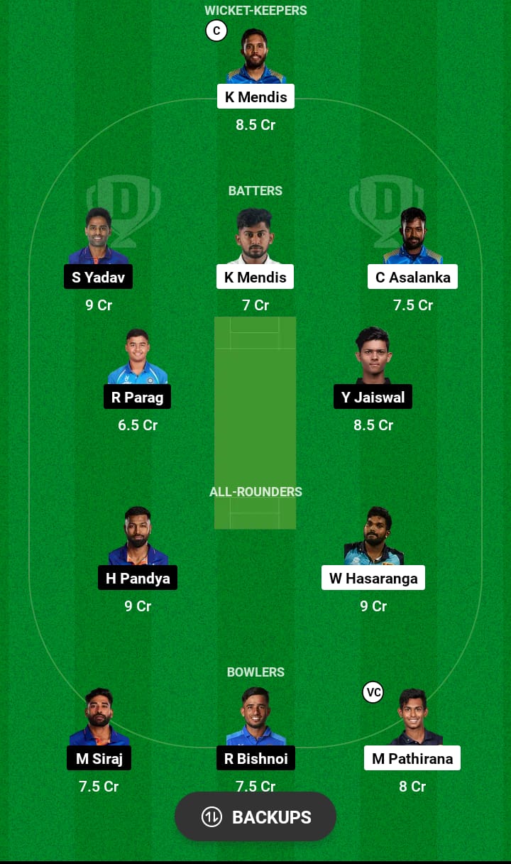 SL vs IND Dream11 Prediction 