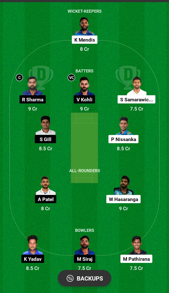 SL vs IND Dream11 Prediction 