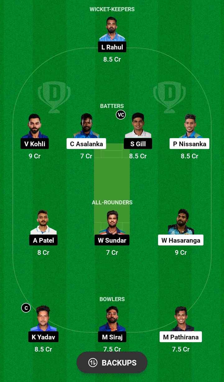 SL vs IND Dream11 Prediction 