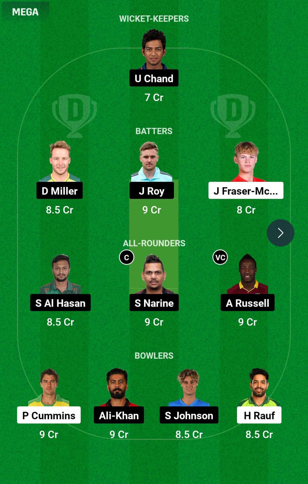 SF vs LAS 4th Match Dream11 Prediction
