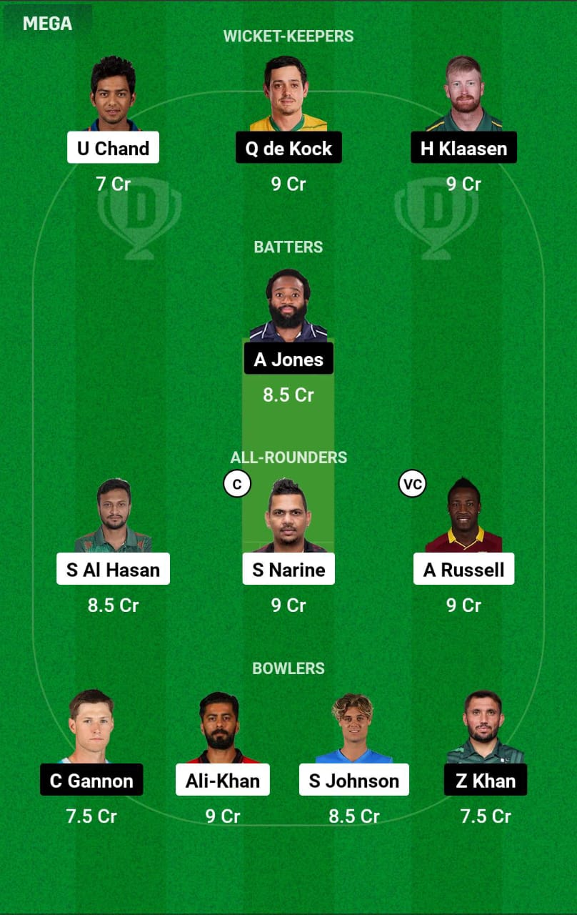 LAS vs SEA 6th Match Dream11 Prediction