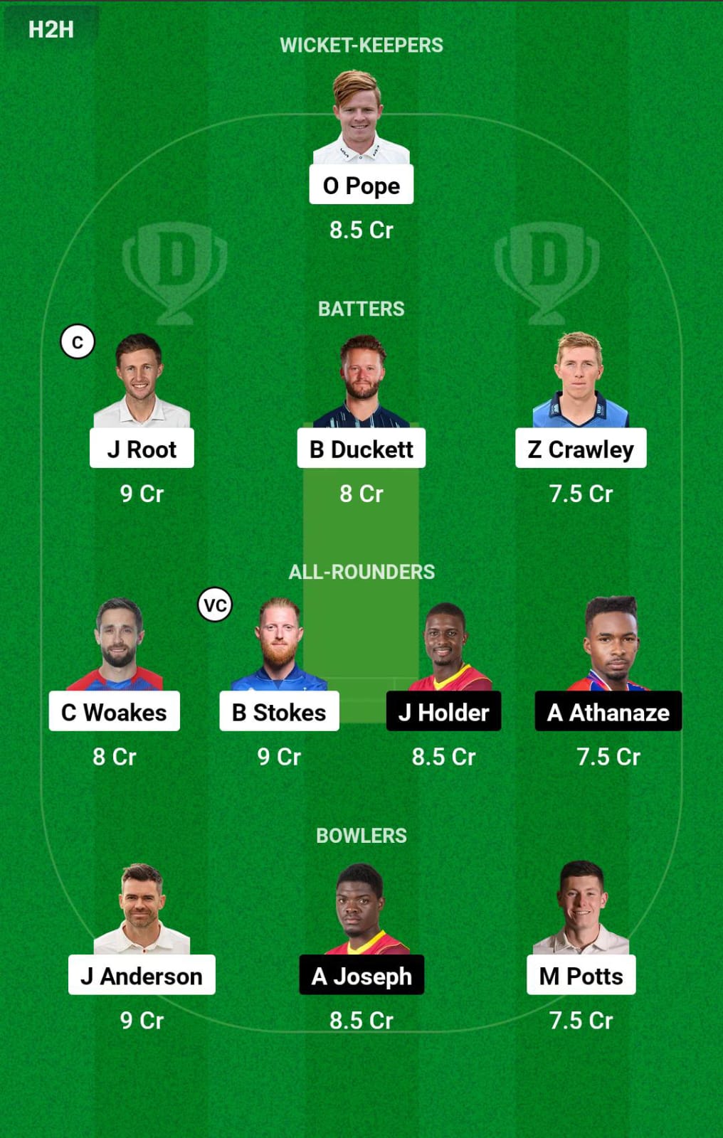 ENG vs WI 1st Test Dream11 Prediction
