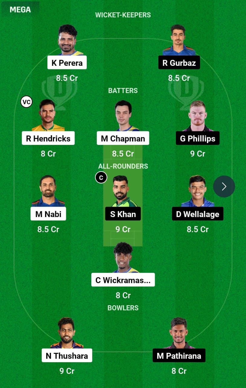 DS vs CS 20th Match Dream11 Prediction