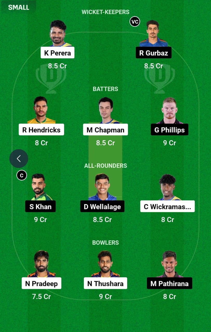 DS vs CS 20th Match Dream11 Prediction