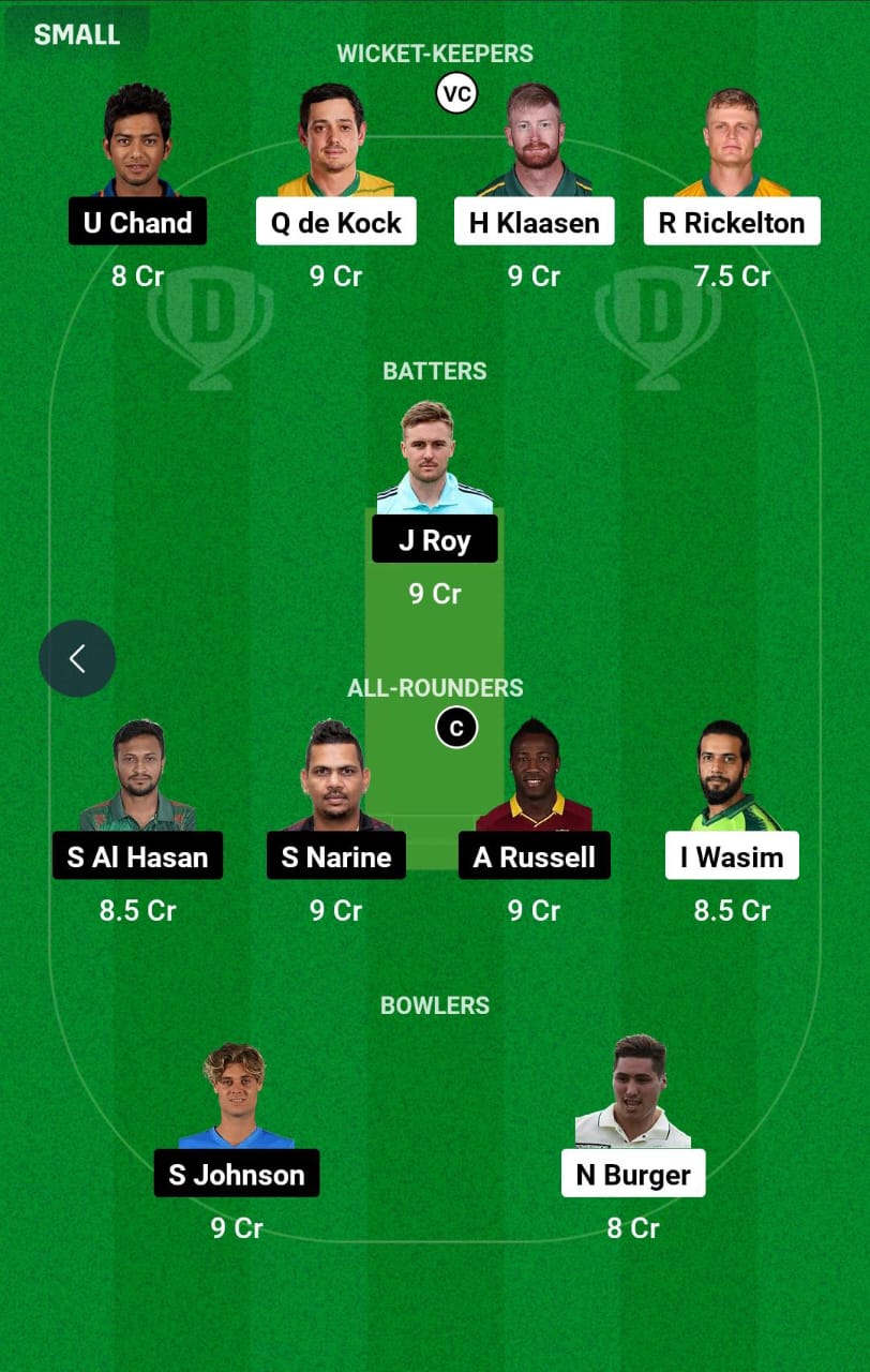 SEA vs LAS 15th Match Dream11 Prediction