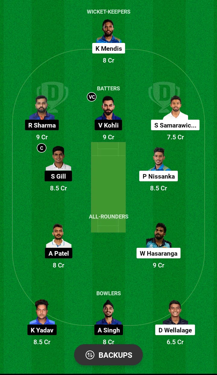 Grand League Dream11 Team Prediction SL vs IND 