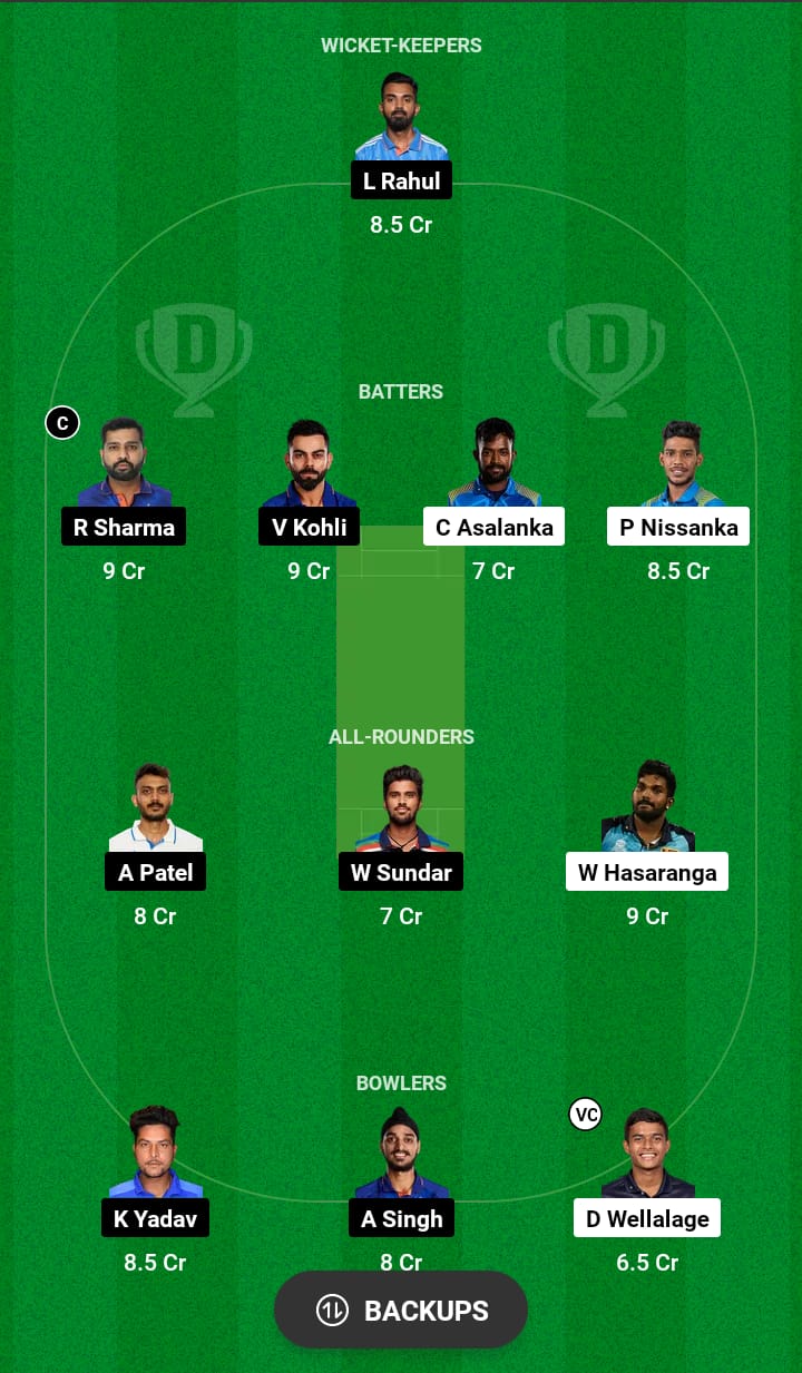 Head to Head Dream11 Team Prediction SL vs IND