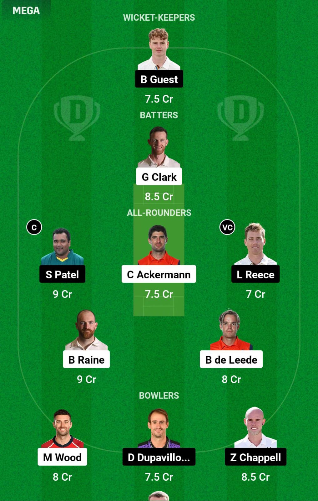 DUR vs DER Group A Dream11 Prediction