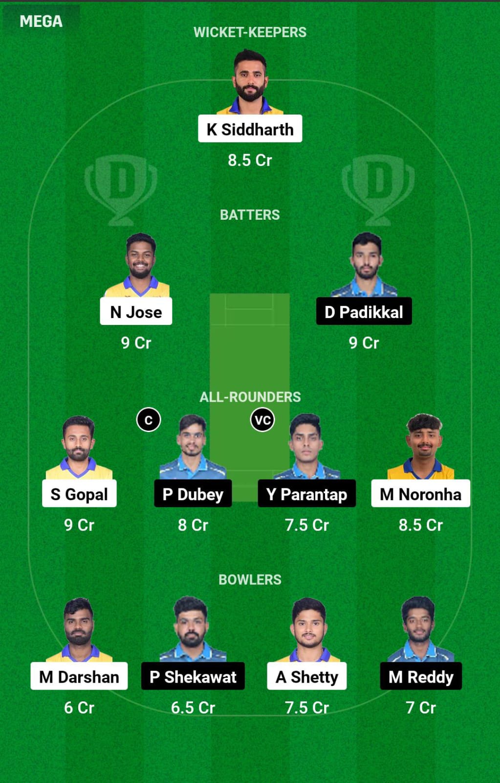 MD vs GMY 18th Match Dream11 Prediction