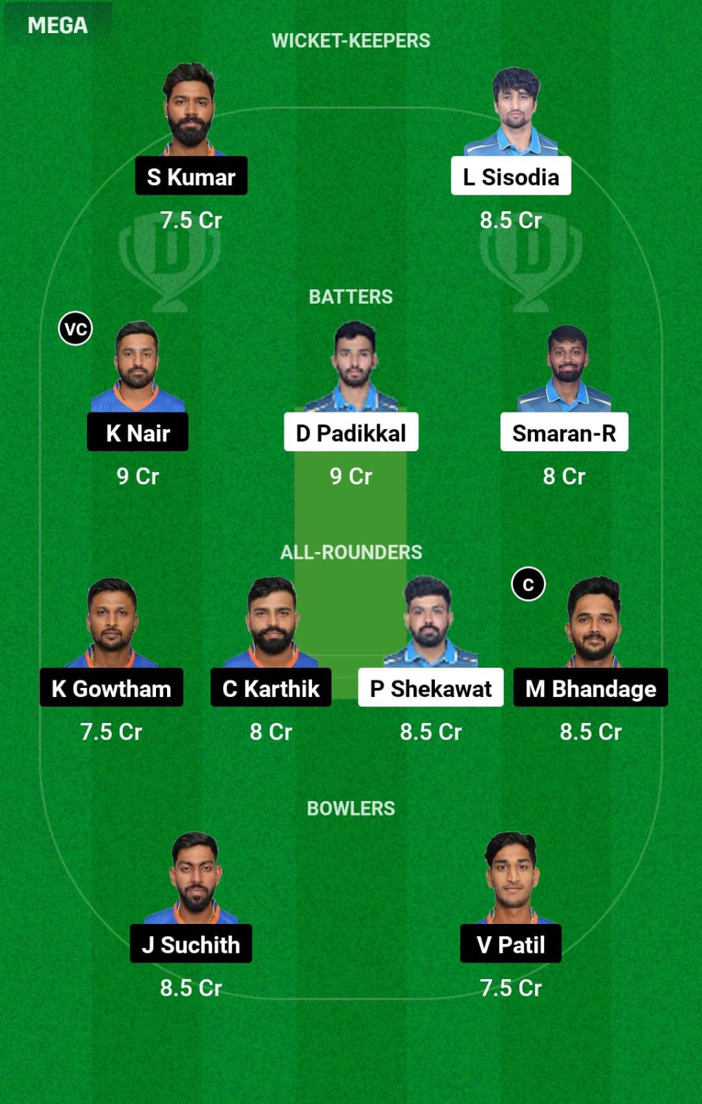 GMY vs MW 19th Match Dream11 Prediction