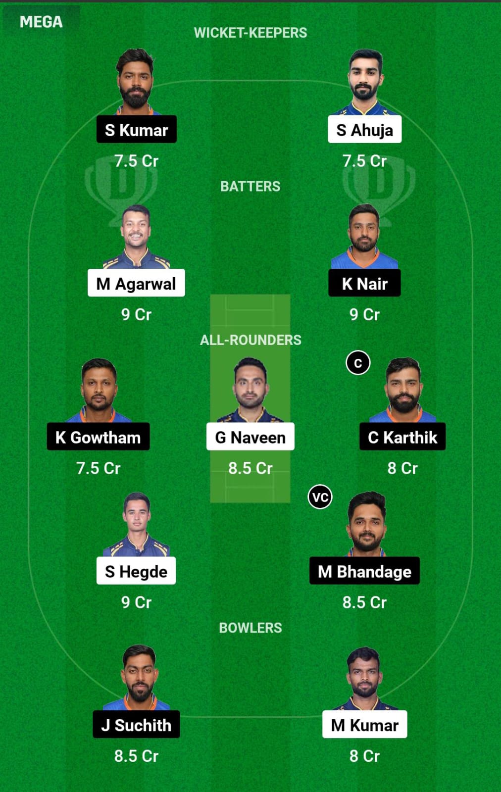 BB vs MW 21st Match Dream11 Prediction