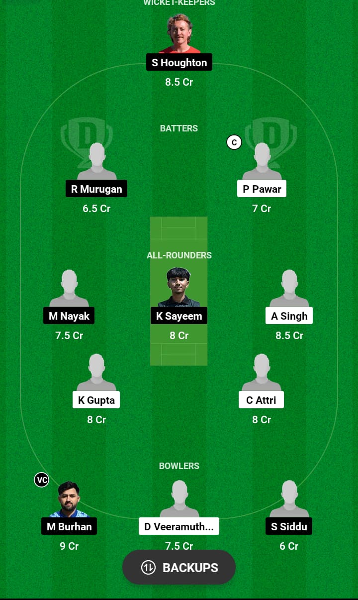 ZC vs SOS Dream11 Prediction 