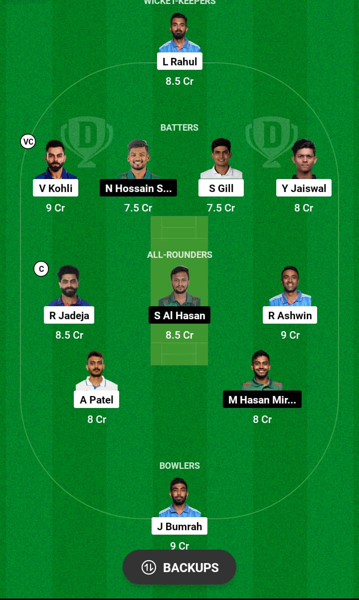 IND vs BAN Dream11 Prediction 