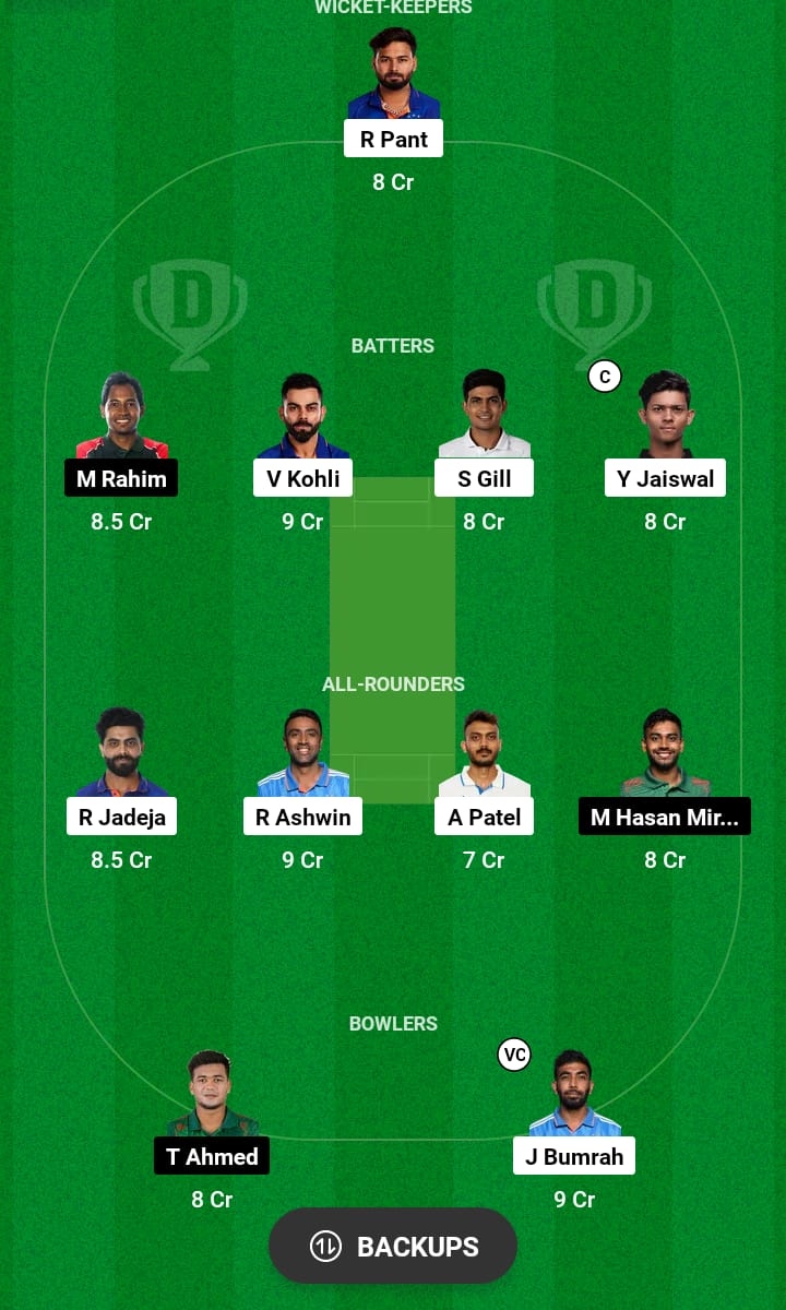 IND vs BAN Dream11 Prediction 