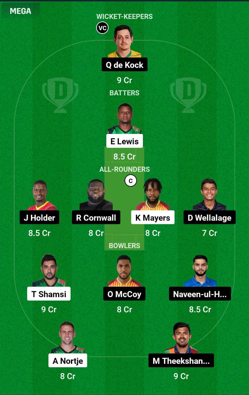 SKN vs BR 9th Match Dream11 Prediction