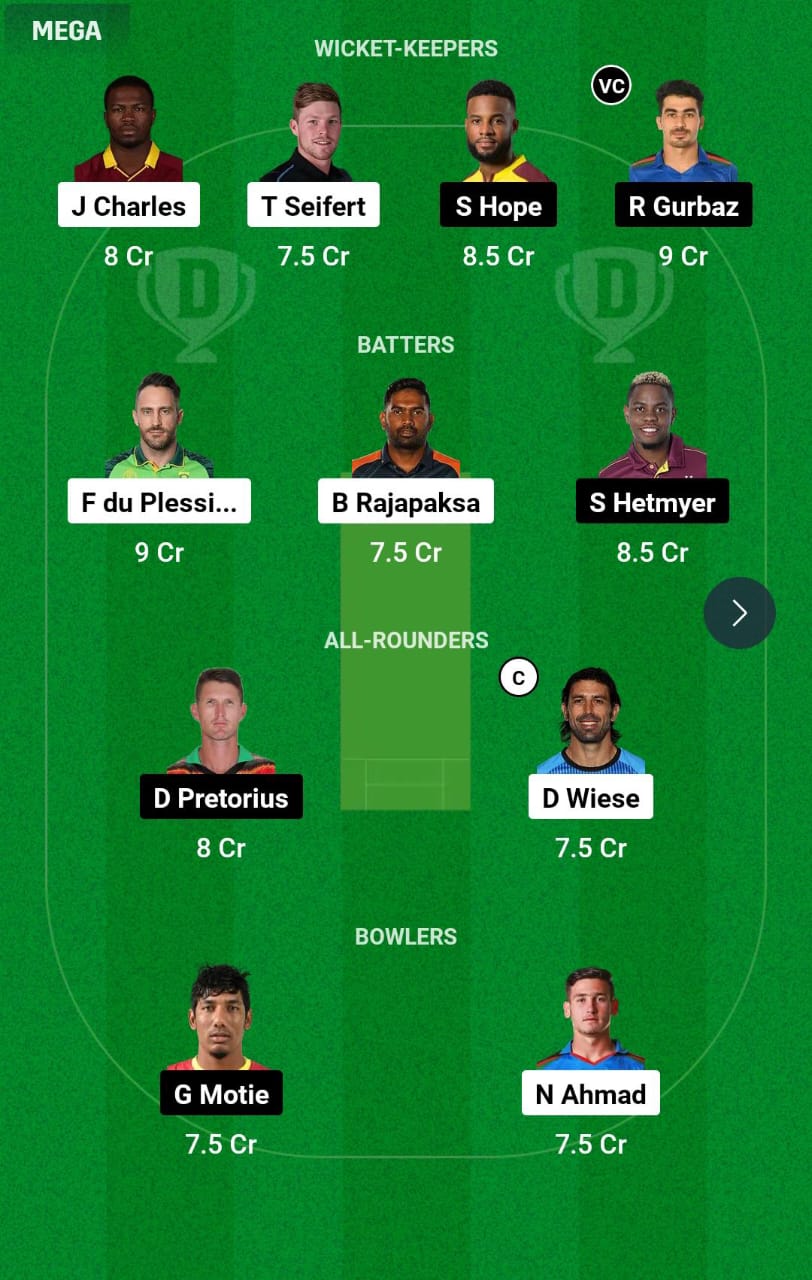 SLK vs GUY 10th Match Dream11 Prediction