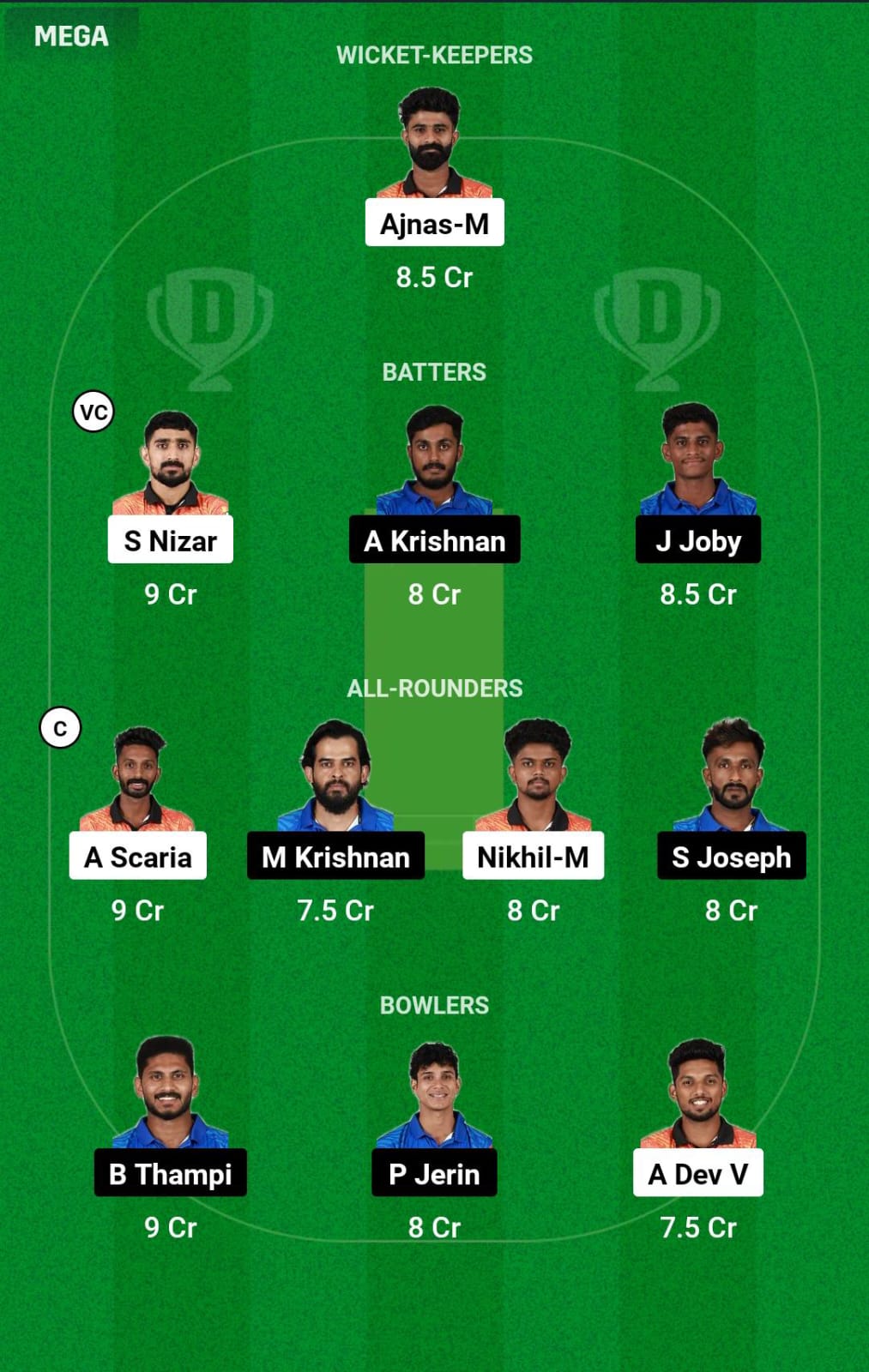 CG vs KBT 22nd Match Dream11 Prediction