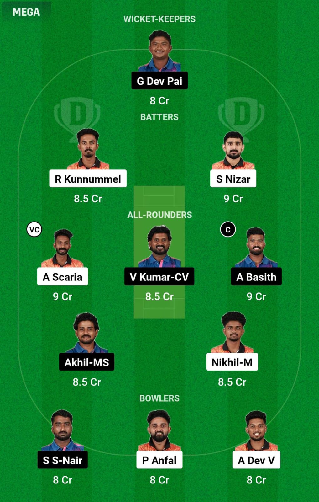 CG vs TR 1st Semi Final Dream11 Prediction