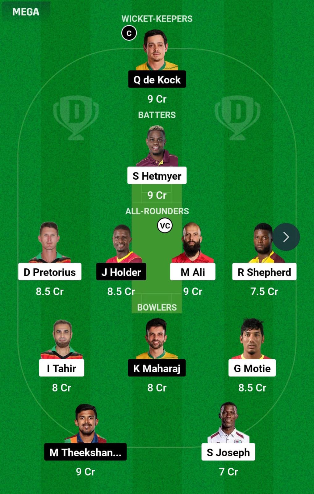 GUY vs BR 27th Match Dream11 Prediction