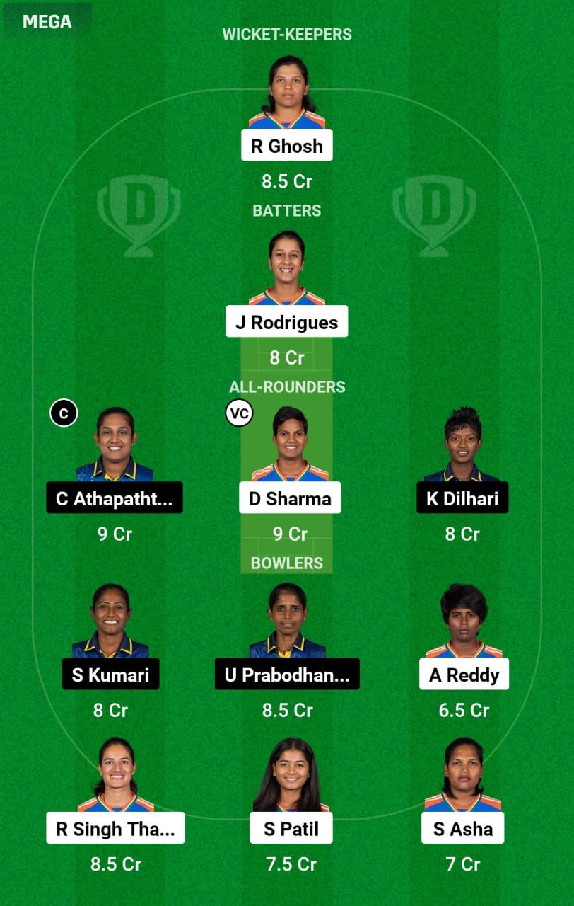 IND-W vs SL-W 12th T20I Dream11 Prediction
