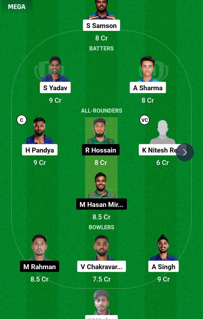 IND vs BAN 3rd T20I Dream11 Prediction