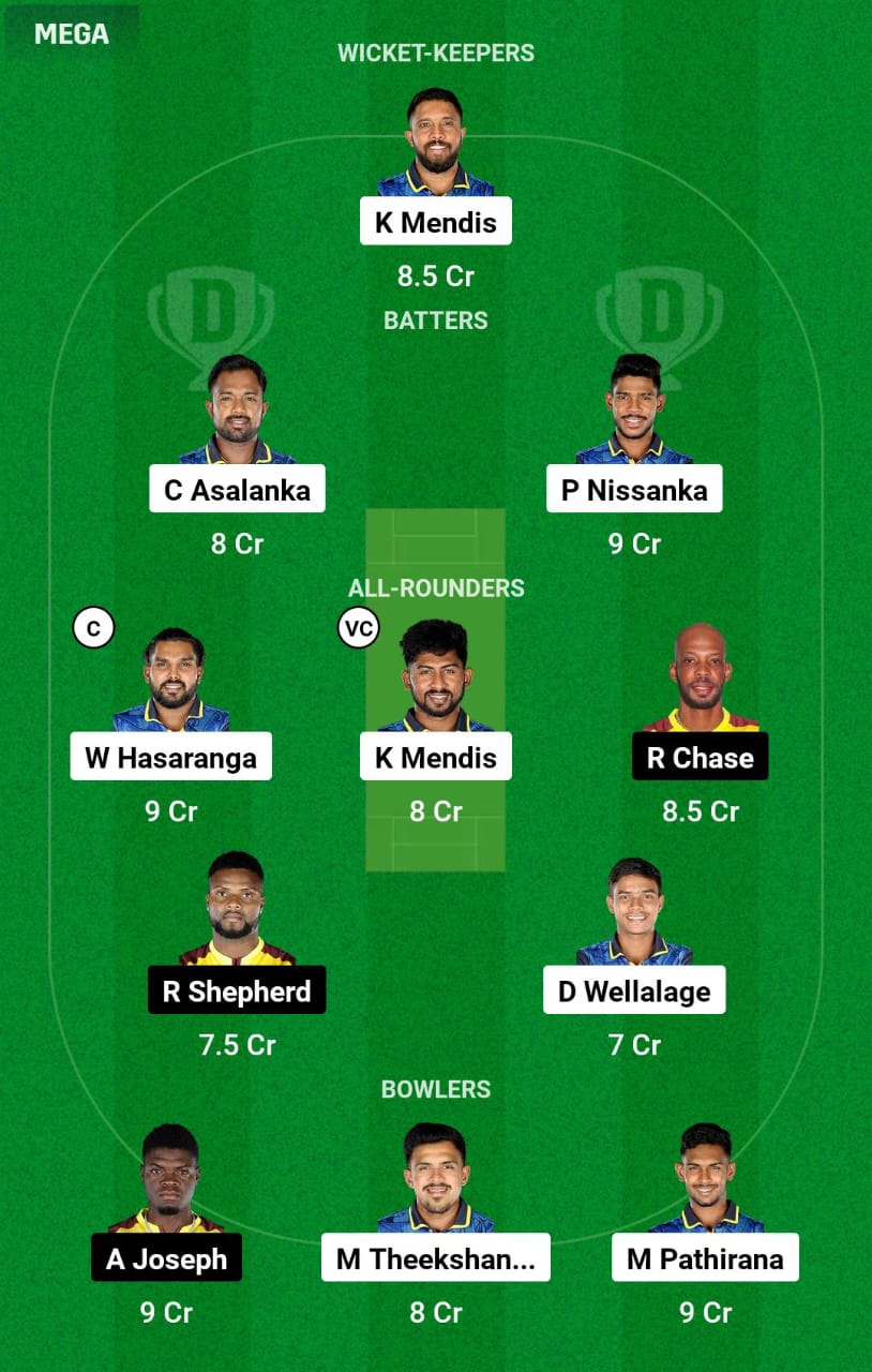 SL vs WI 3rd T20I Dream11 Prediction