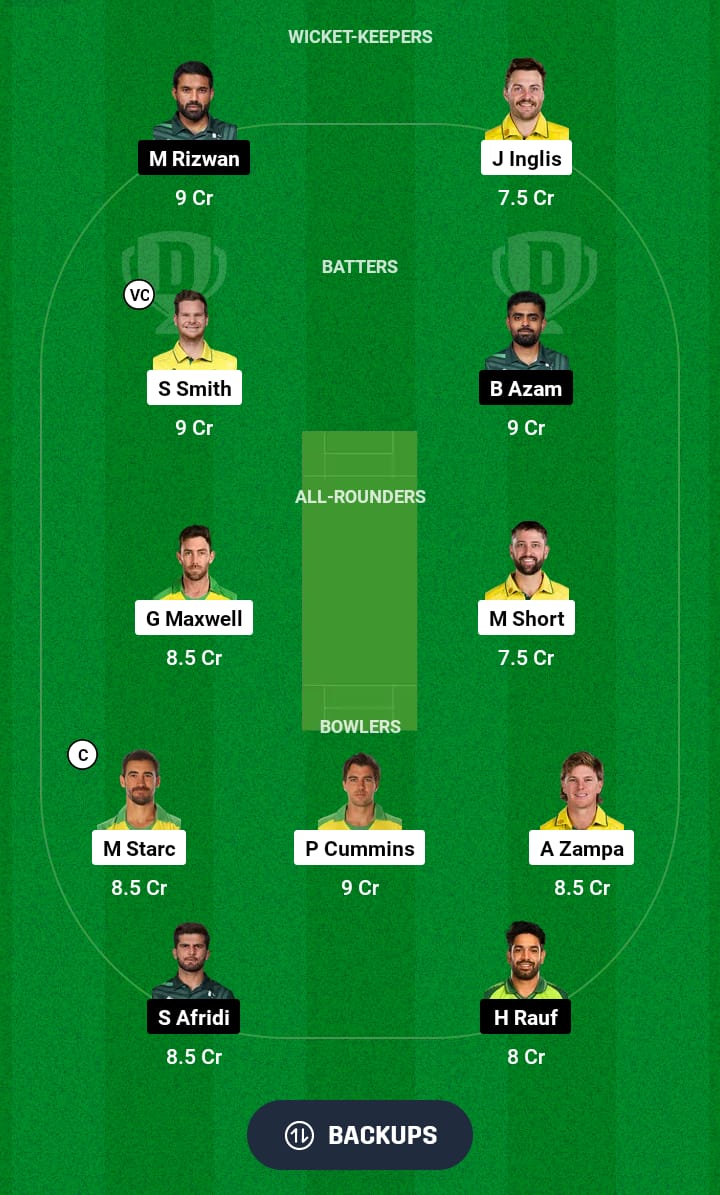 AUS vs PAK Dream11 Prediction 