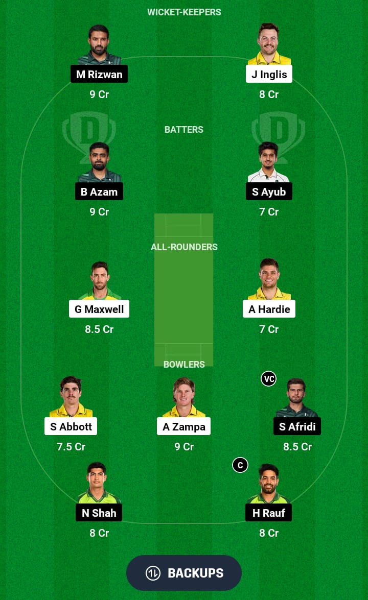 AUS vs PAK Dream11 Prediction 