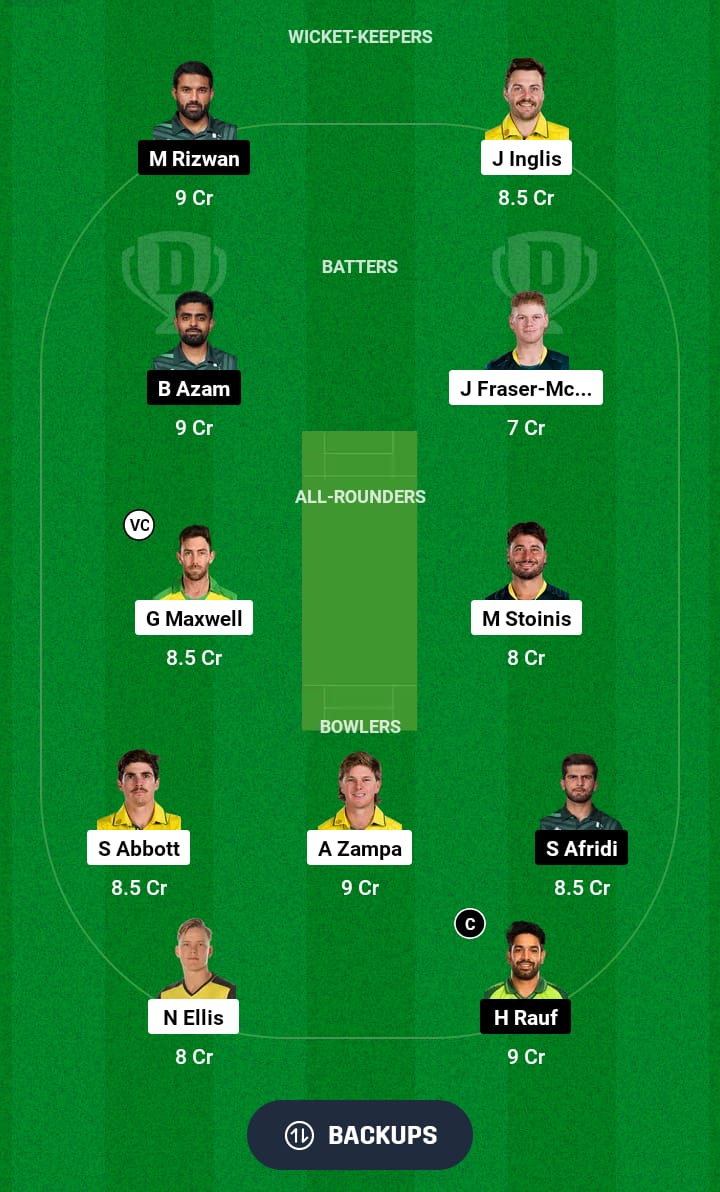 AUS vs PAK Dream11 Prediction 