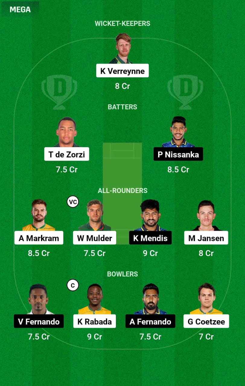 SA vs SL 1st Test Dream11 Prediction