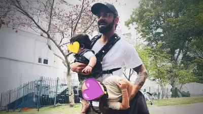 Virat kohli with his kids