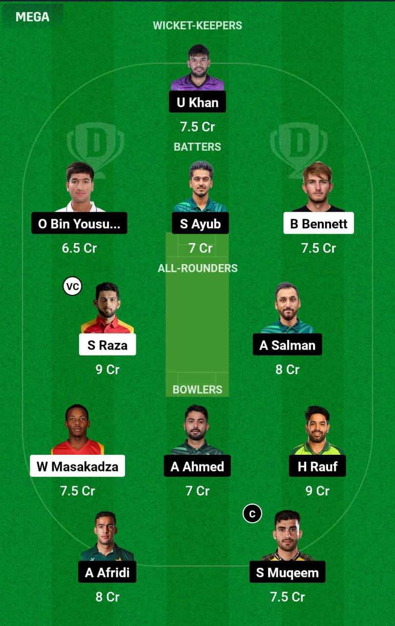 ZIM vs PAK 3rd T20I Dream11 Prediction