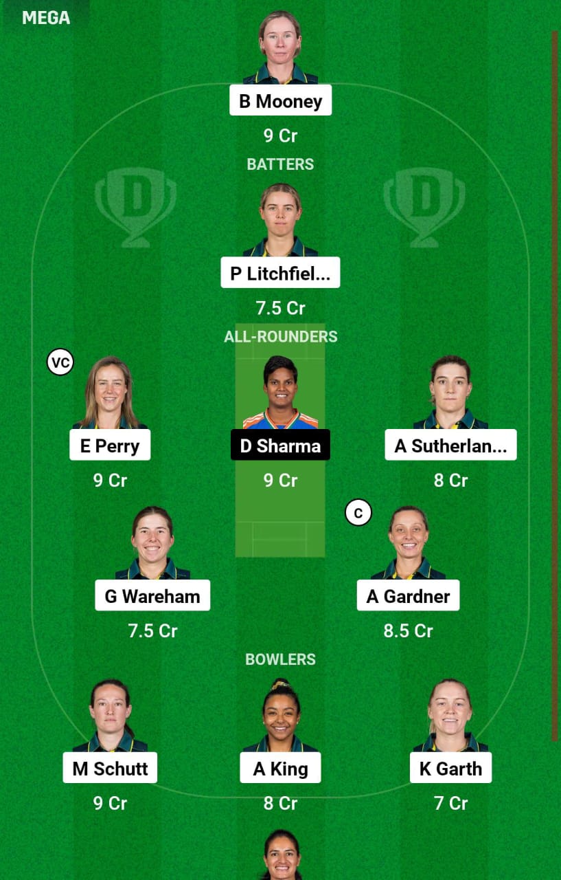 AUS-W vs IND-W 2nd ODI Dream11 Prediction