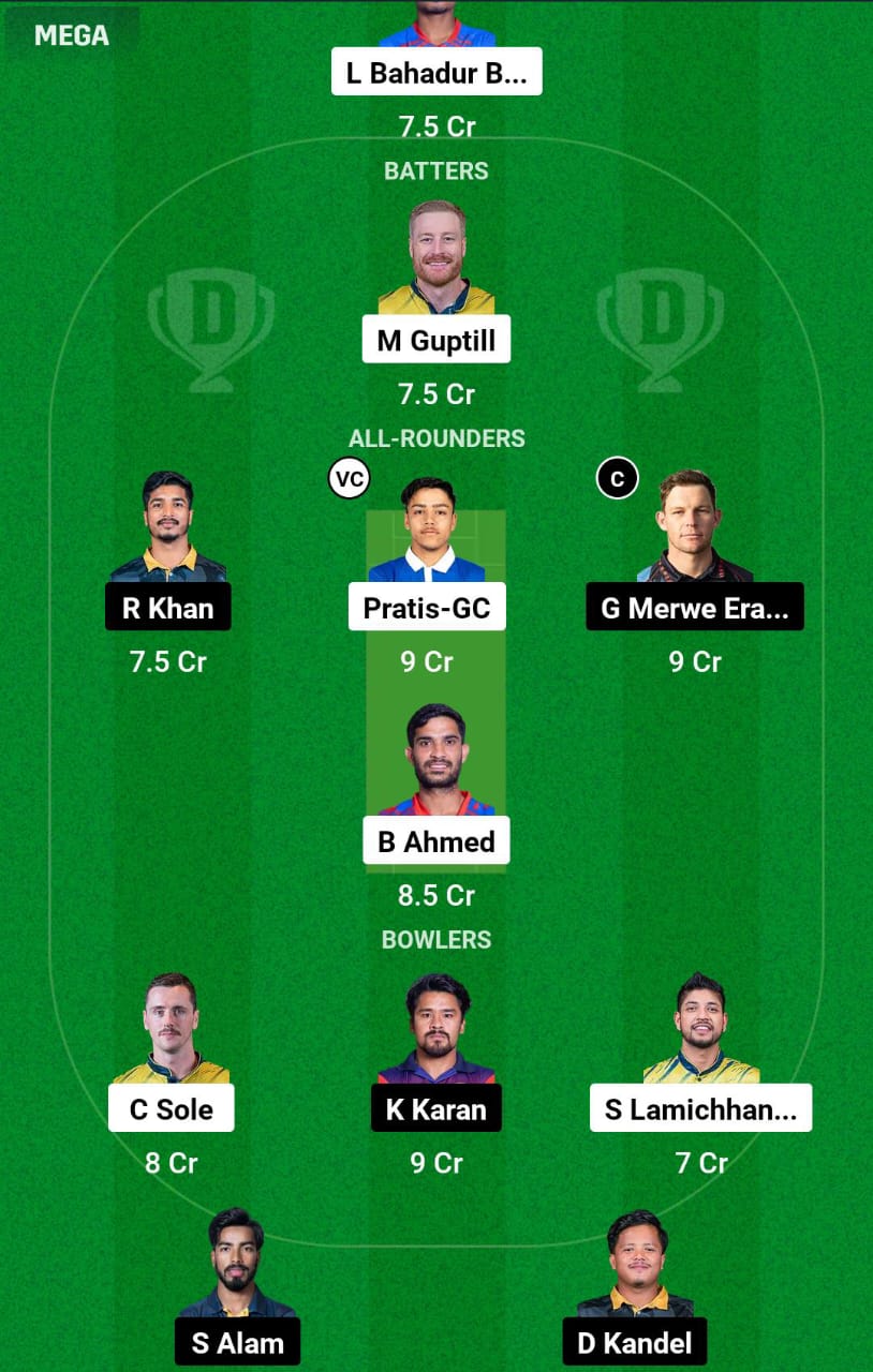 BK vs KMG 26th T20 Dream11 Prediction
