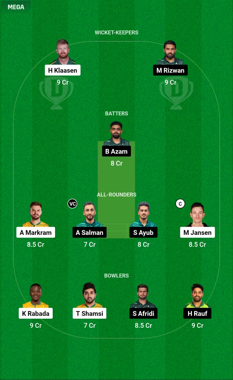 SA vs PAK 2nd ODI Dream11 Prediction