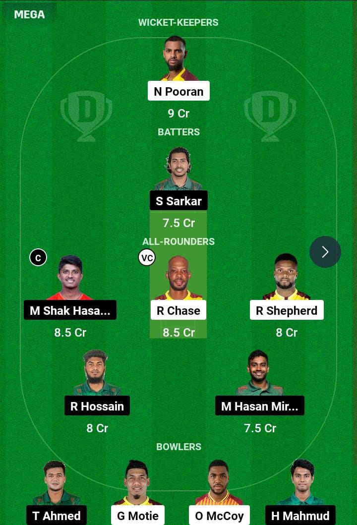 WI vs BAN 3rd T20I Dream11 Prediction