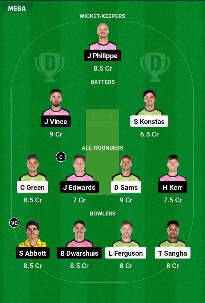 THU vs SIX 8th T20 Dream11 Prediction