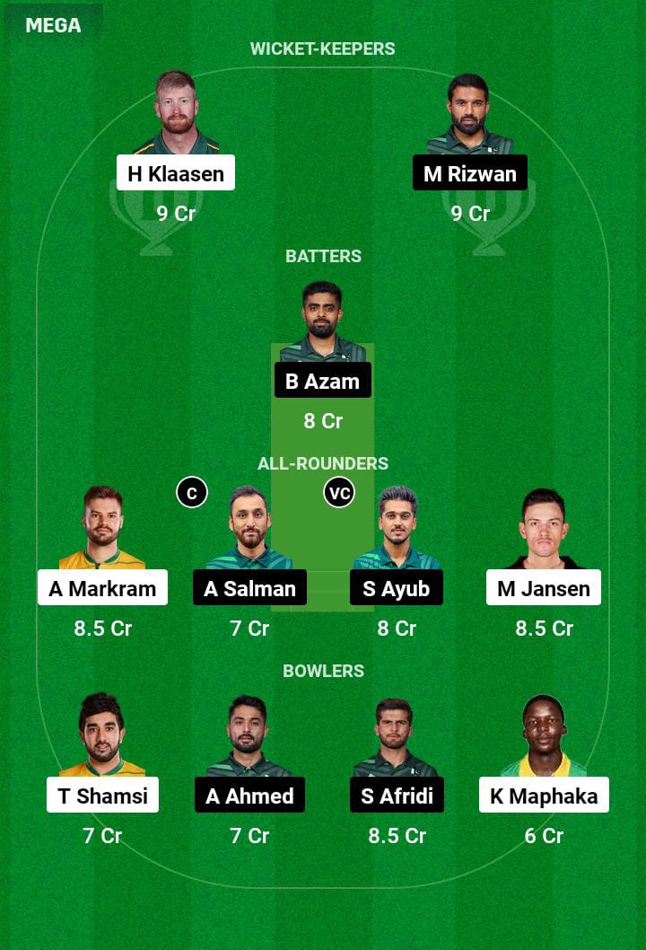 SA vs PAK 3rd ODI Dream11 Prediction