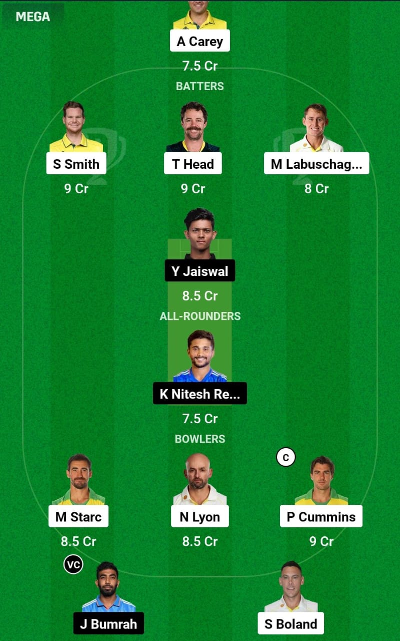 IND vs AUS 5th Test Dream11 Prediction
