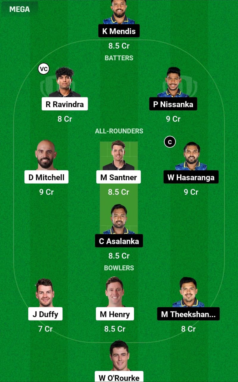 NZ vs SL 1st ODI Dream11 Prediction